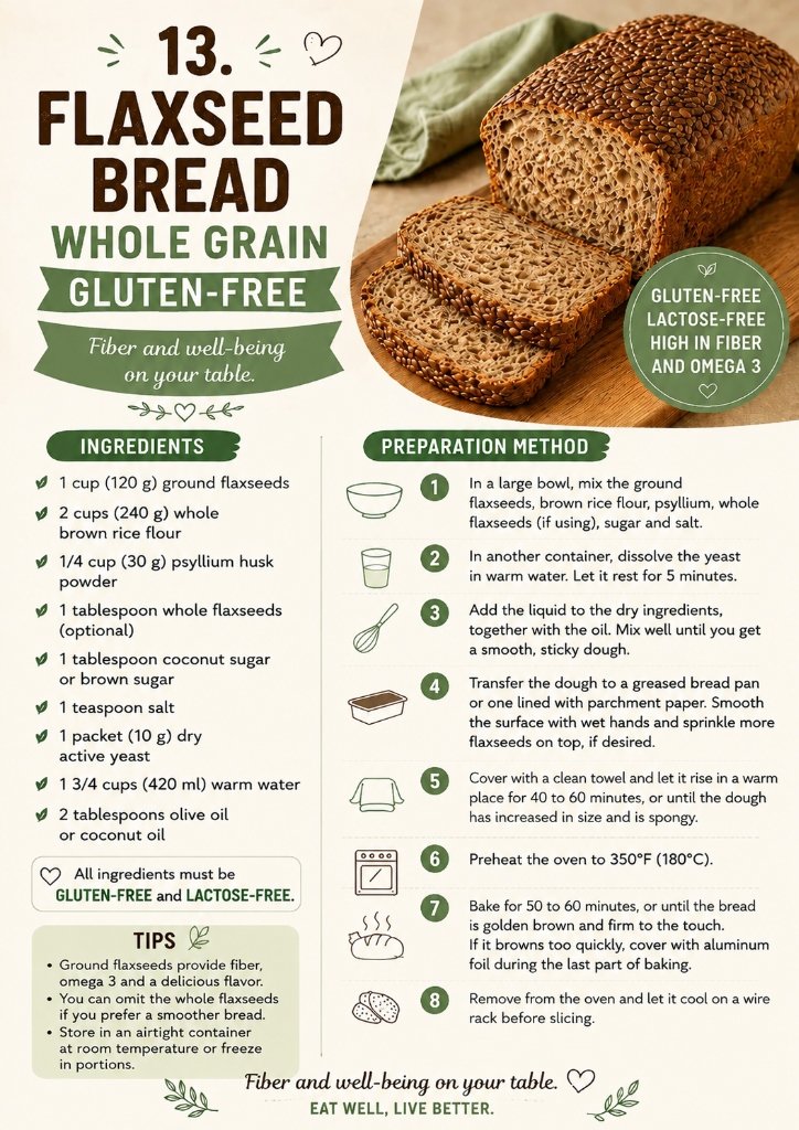 Gluten-Free Whole Grain Flaxseed Bread
